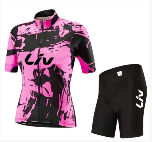 Ensemble Cyclisme BORA | Maillot de Vélo à Manches Courtes + Cuissard