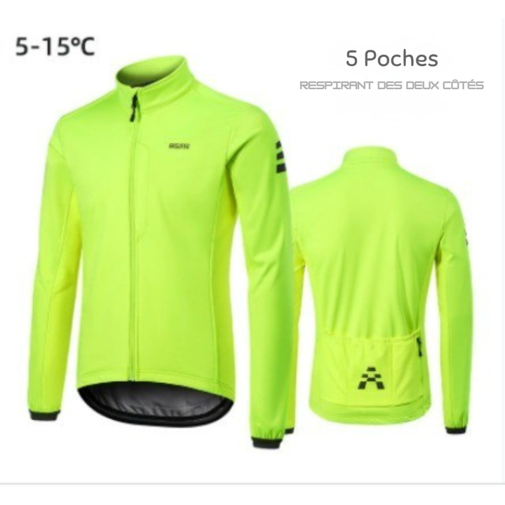 Veste de Cyclisme Hiver | Coupe-Vent, Chaude &amp; Doublée Polaire