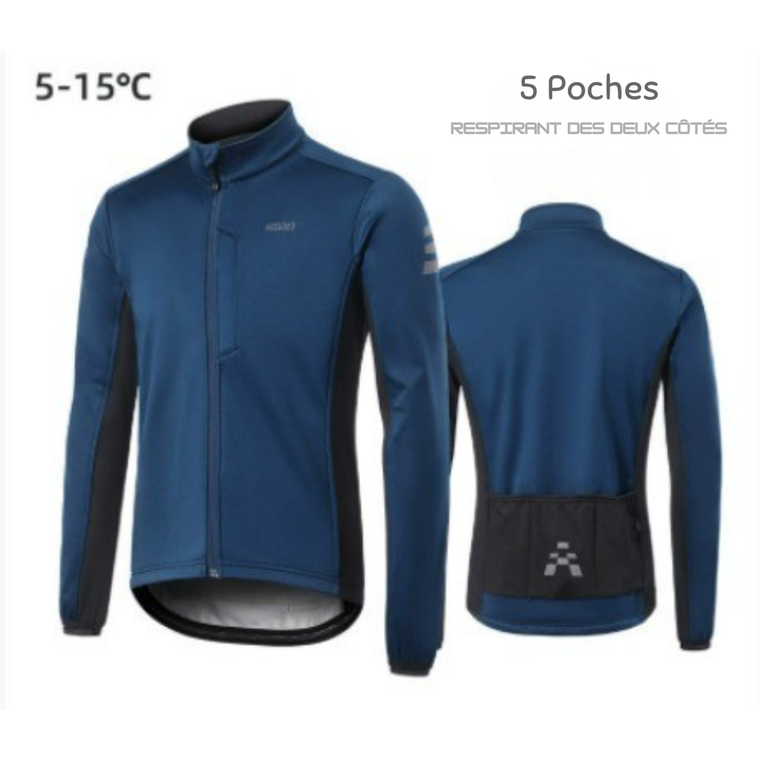 Veste de Cyclisme Hiver | Coupe-Vent, Chaude &amp; Doublée Polaire