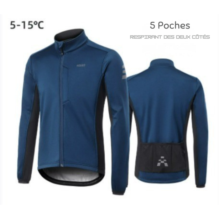 Veste de Cyclisme Hiver | Coupe-Vent, Chaude &amp; Doublée Polaire