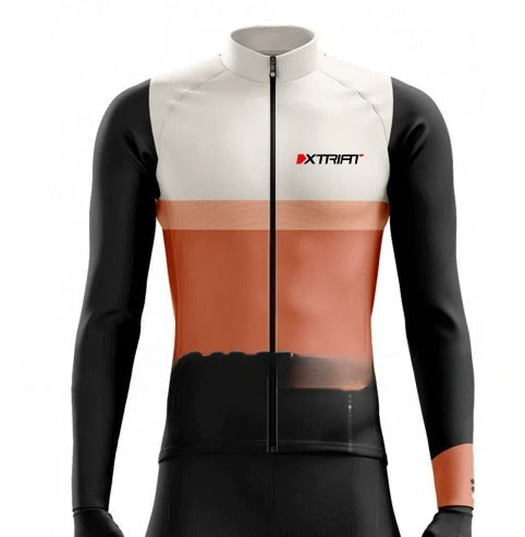 XTRIAT Maillot de Cyclisme Hiver Homme | Polaire, Chaud &amp; Résistant au Froid
