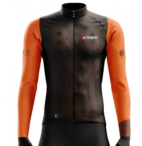 XTRIAT Maillot de Cyclisme Hiver Homme | Polaire, Chaud &amp; Résistant au Froid
