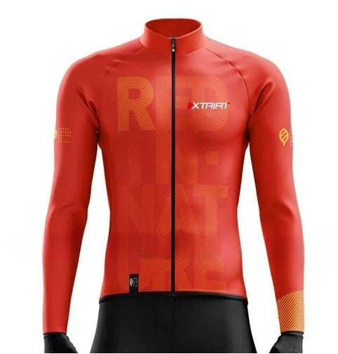 XTRIAT Maillot de Cyclisme Hiver Homme | Polaire, Chaud &amp; Résistant au Froid