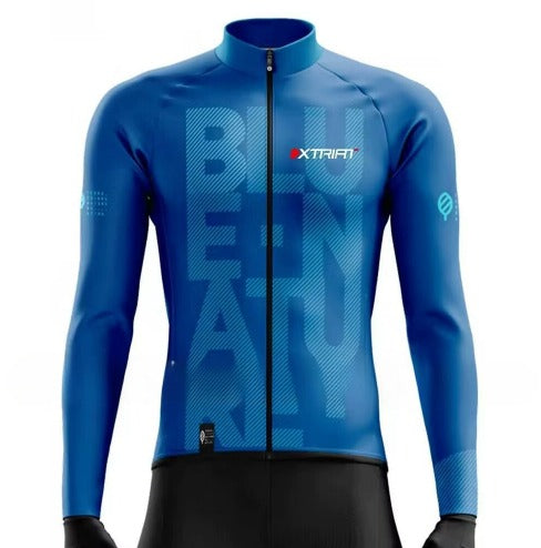 XTRIAT Maillot de Cyclisme Hiver Homme | Polaire, Chaud &amp; Résistant au Froid