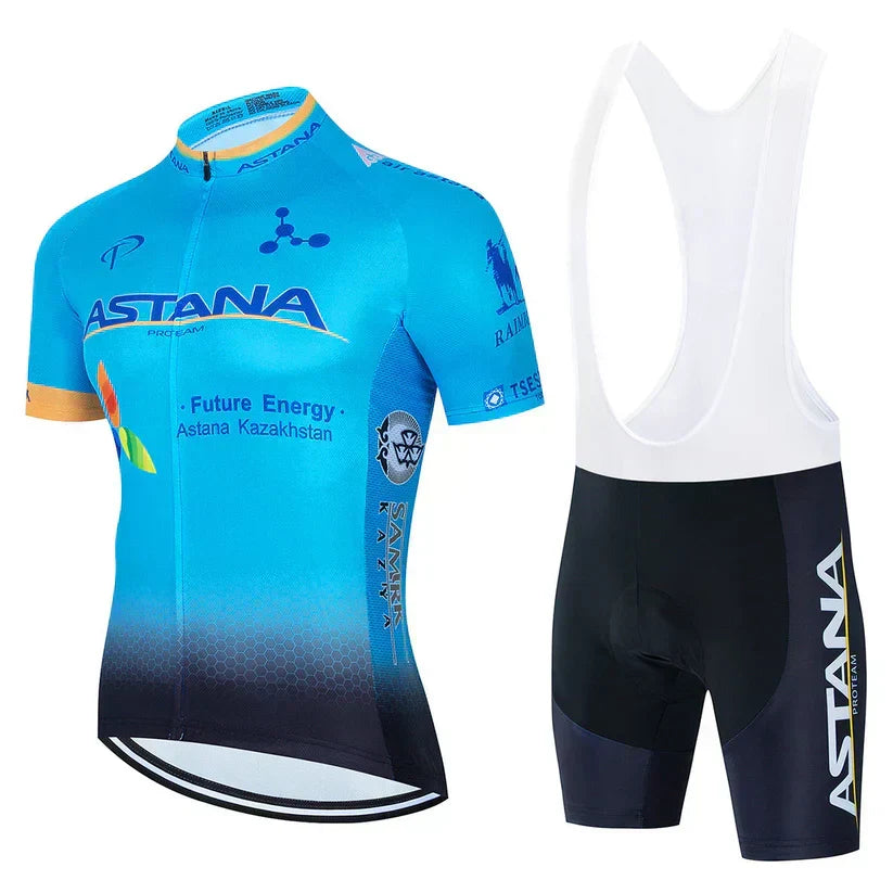 Astana | Ensemble de vêtements pour cyclistes professionnels